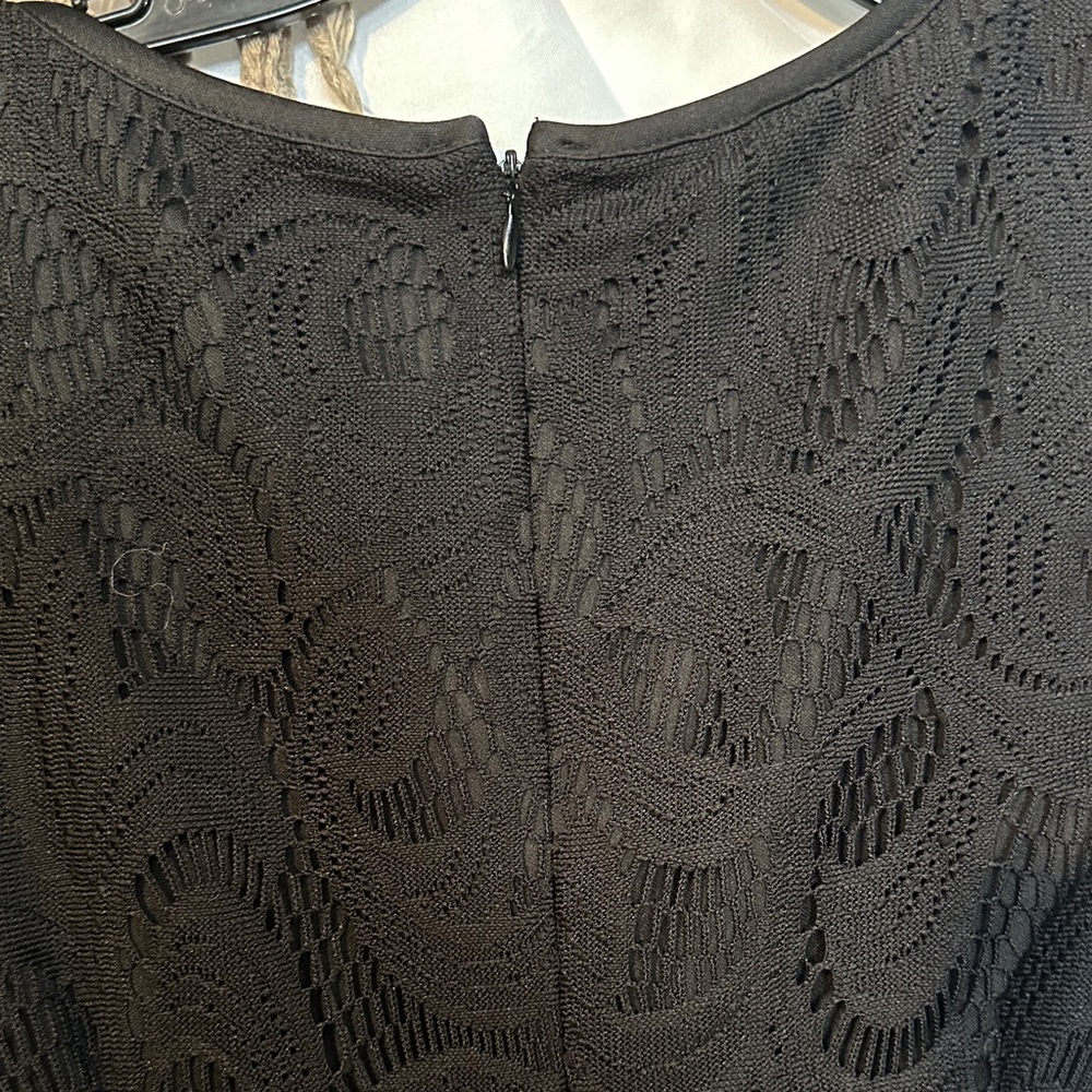 Mango Black Sleeveless Lace Mini Dress - Picture 5 of 5
